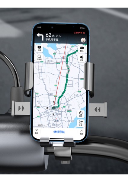 Ayarlanabilir Bisiklet Scooter Atv Otomatik Tuşlu Motorsiklet Gidon Bağlantılı Telefon Tutucu