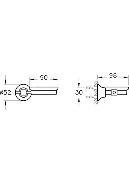 Juno Classic A44418 Katı Sabunluk, Krom