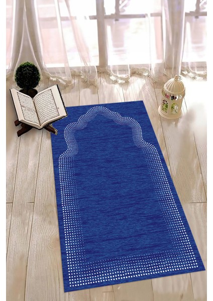 Dijital Baskılı Kaymaz Yıkanabilir (70X130) Hediyelik Namazlık Seccade, N-Seccade-13-Mavi, fiyatları