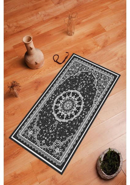Dijital Baskılı Kaymaz Yıkanabilir (70X130) Hediyelik Namazlık Seccade, N-Seccade-40-Gri, modelleri