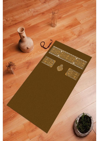 Dijital Baskılı Kaymaz Yıkanabilir (70X130) Hediyelik Namazlık Seccade, N-Seccade-46-Kahve, fiyatları