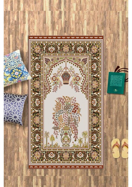 Dijital Baskılı Kaymaz Yıkanabilir (70X130) Hediyelik Namazlık Seccade, N-Seccade-29-Kırmızı, fiyatları