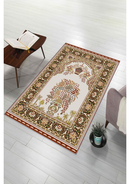 Dijital Baskılı Kaymaz Yıkanabilir (70X130) Hediyelik Namazlık Seccade, N-Seccade-29-Kırmızı, modelleri