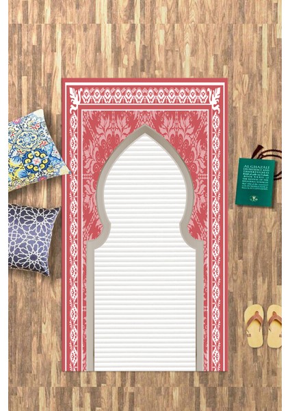Dijital Baskılı Kaymaz Yıkanabilir (70X130) Hediyelik Namazlık Seccade, N-Seccade-27-Kırmızı, fiyatları