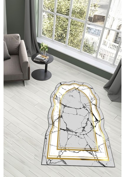 Dijital Baskılı Kaymaz Yıkanabilir (70X130) Hediyelik Namazlık Seccade, N-Seccade-28-Gold, fırsatları