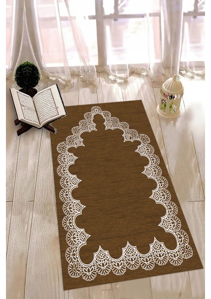 Dijital Baskılı Kaymaz Yıkanabilir (70X130) Hediyelik Namazlık Seccade, N-Seccade-14-Kahve, fiyatları