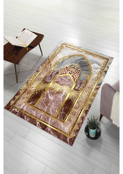 Dijital Baskılı Kaymaz Yıkanabilir (70X130) Hediyelik Namazlık Seccade, N-Seccade-36-Kırmızı, fiyatları