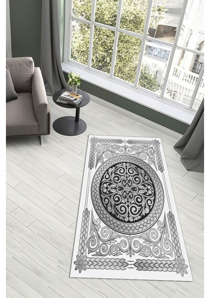 Dijital Baskılı Kaymaz Yıkanabilir (70X130) Hediyelik Namazlık Seccade, N-Seccade-37-Gri, modelleri