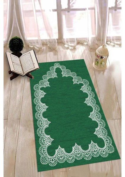 Dijital Baskılı Kaymaz Yıkanabilir (70X130) Hediyelik Namazlık Seccade, N-Seccade-14-Yeşil, fiyatları