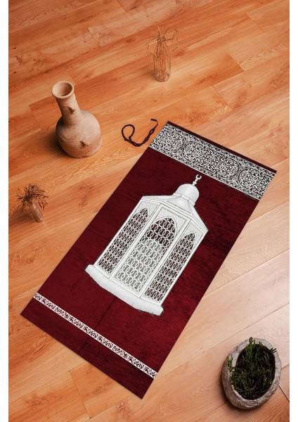 Dijital Baskılı Kaymaz Yıkanabilir (70X130) Hediyelik Namazlık Seccade, N-Seccade-42-Kırmızı, modelleri