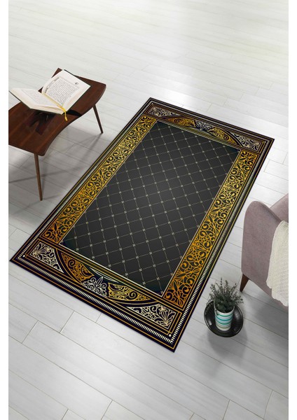 Dijital Baskılı Kaymaz Yıkanabilir (70X130) Hediyelik Namazlık Seccade, N-Seccade-22-Gri, fırsatları
