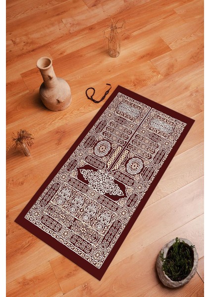 Dijital Baskılı Kaymaz Yıkanabilir (70X130) Hediyelik Namazlık Seccade, N-Seccade-50-Kırmızı, fiyatları