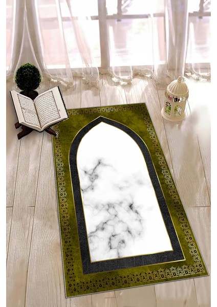 Dijital Baskılı Kaymaz Yıkanabilir (70X130) Hediyelik Namazlık Seccade, N-Seccade-20-Gold, fiyatları