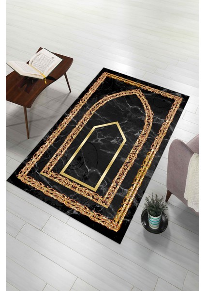 Dijital Baskılı Kaymaz Yıkanabilir (70X130) Hediyelik Namazlık Seccade, N-Seccade-21-Gri, fırsatları
