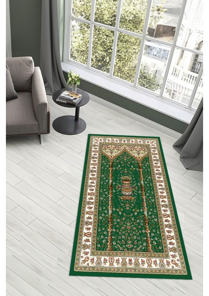 Dijital Baskılı Kaymaz Yıkanabilir (70X130) Hediyelik Namazlık Seccade, N-Seccade-30-Yeşil, fırsatları
