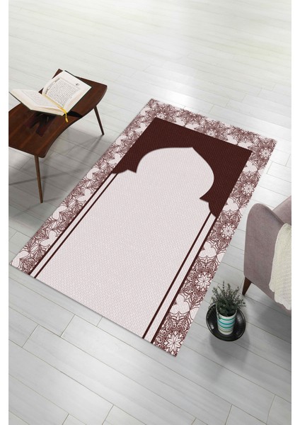 Dijital Baskılı Kaymaz Yıkanabilir (70X130) Hediyelik Namazlık Seccade, N-Seccade-25-Kahve, fırsatları