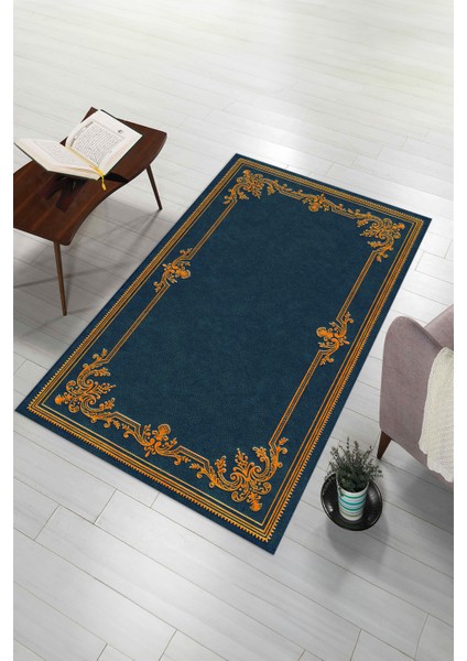Dijital Baskılı Kaymaz Yıkanabilir (70X130) Hediyelik Namazlık Seccade, N-Seccade-23-Mavi, fırsatları