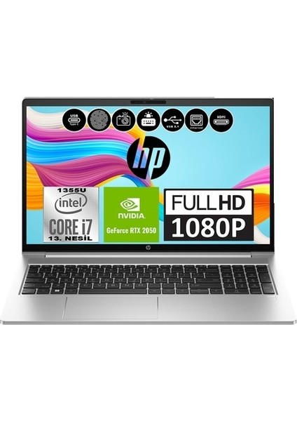 Hp Probook 450 G10 Intel Core I7-1355U 16GB 1tb SSD 4GB-RTX2050 15.6" W11PRO Taşınabilir Bilgisayar