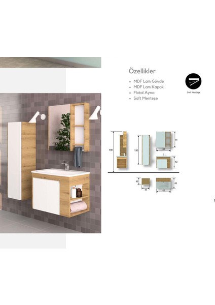 Polo 65 cm Banyo Dolabı fiyatları