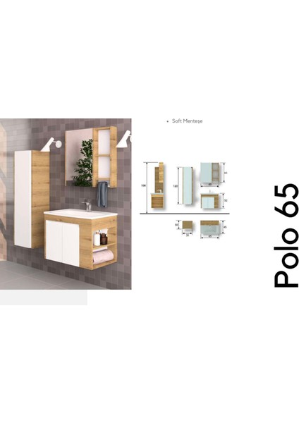 Polo 65 cm Banyo Dolabı modelleri
