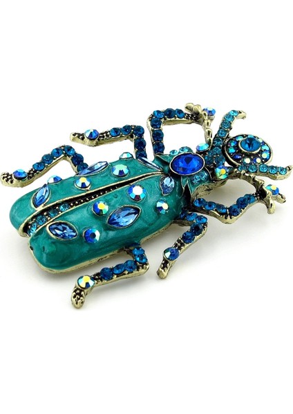 Büyük Boy Mısır Tesbih Böceği Khepri Zirkon Taşlı Broş RZ180 fiyatları