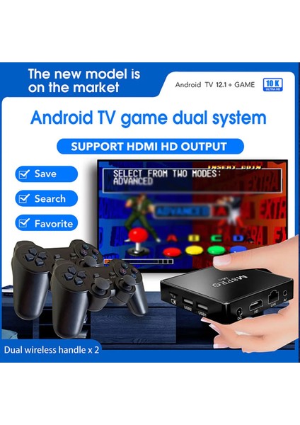 M8 Pro Mını Kablosuz 2.4g Hd Arcade N64 Aile Tv Mini Oyun P2 Kolu Klasik X2 Oyun Konsolu