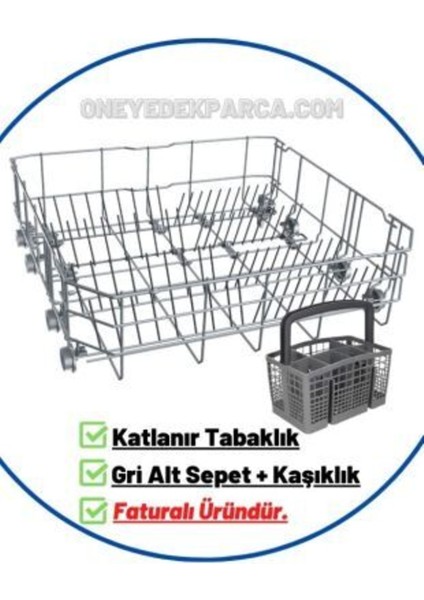 6251 E Bulaşık Makinesi Alt Sepet (Gri)