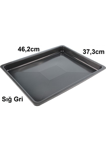 Beko Fırın Tepsisi 46,2 x 37,3 cm Ankastre Emaye Sığ Tepsi Gri 219440106