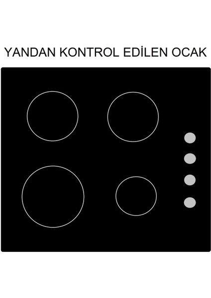 Set Üstü ve Ankastre Ocak Düğme 1 Adet Gri Renk Orijinal Yandan Kontrol Düğmesi