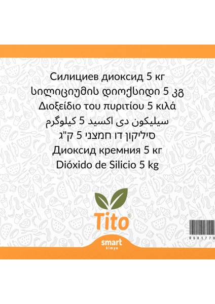 Silikon Dioksit E551 5 kg fiyatları