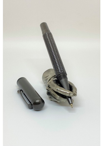 Mat Black Striped Roller Kalem Silver Dark