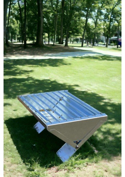 Izgaralı Portatif Mangal Katlanabilir Mangal (Taşıma Çantası ve Eldiven)