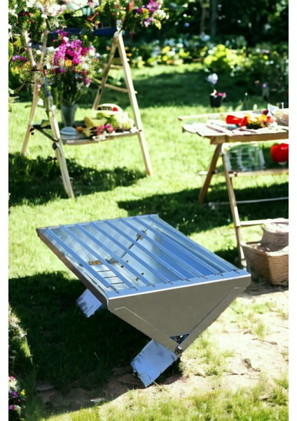 Izgaralı Portatif Mangal Katlanabilir Mangal (Taşıma Çantası ve Eldiven) modelleri