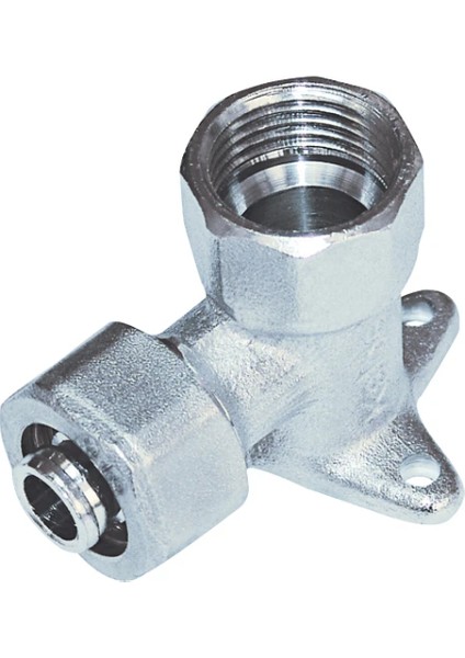Ø16 x 1/2" Pert ve Pex Mobil Boru Bağlantılı Krom Ayaklı Dirsek