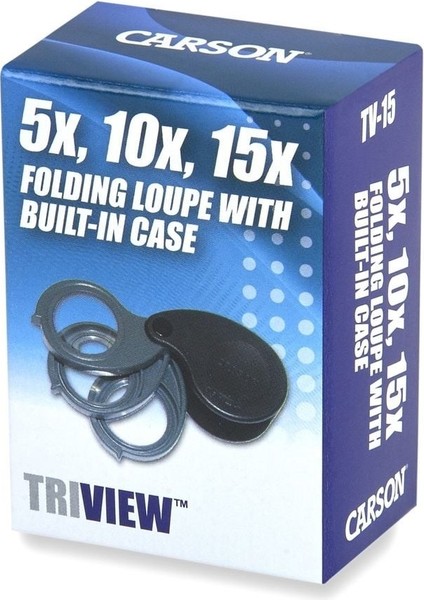 Carson Triview 5X-10X-15X Üçlü Büyüteç