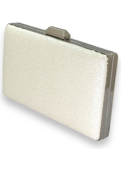 Sedef Ekru Kristal Desenli Mat Deri Metal Saplı Abiye Çanta Gece Çantası Kına Düğün Nişan Çantası fiyatları