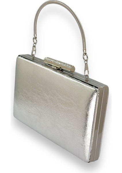 Gümüş Gri Lame Kırışık Rugan Abiye Çantası Gece Çantası Düğün Nişan Kına Çantası fiyatları