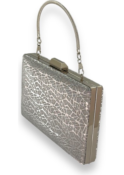 Lazer Desenli Metal Saplı Abiye Çanta Gece Çantası Düğün Nişan Nikah Portföy fiyatları