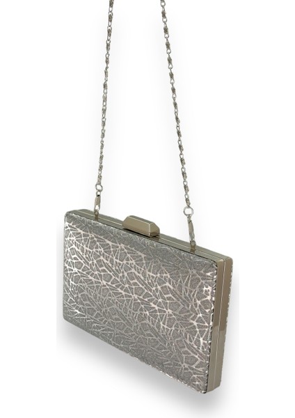 Lazer Desenli Metal Saplı Abiye Çanta Gece Çantası Düğün Nişan Nikah Portföy indirimleri