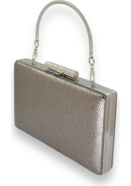 Kristal Desenli Platin Mat Deri Metal Saplı Abiye Çanta Gece Çantası Kına Düğün Nişan Çantası fiyatları