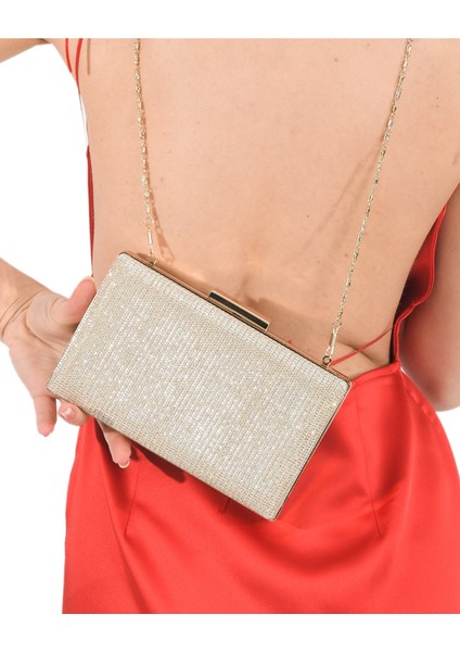 Rose Gold Renk Simli Abiye Çanta Gece Çantası Nişan Düğün Çantası fiyatları