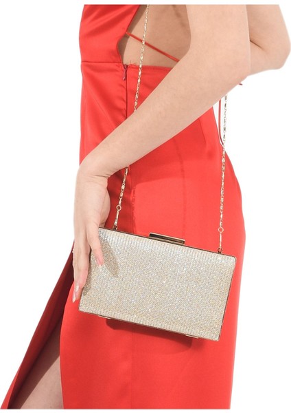 Rose Gold Renk Simli Abiye Çanta Gece Çantası Nişan Düğün Çantası modelleri