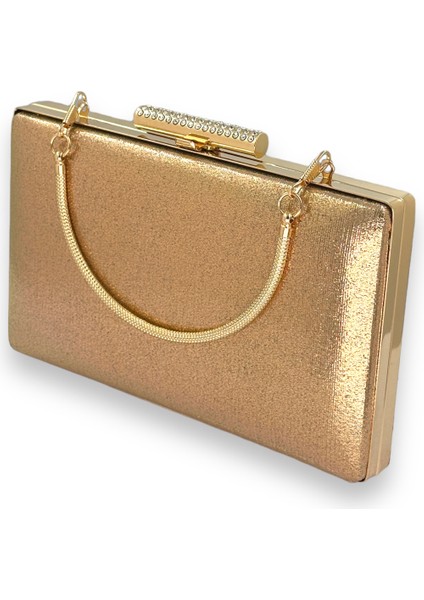 Rose Gold Ithal Sıvama Saten Parlak Kumaş Abiye Çanta Gece Çantası Kına Düğün Nişan fırsatları