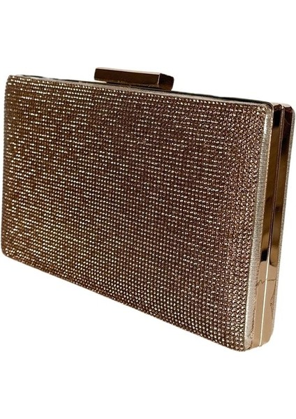 Bakır Renk Taşlı Abiye Çanta Gece Çantası Düğün Nişan Portföy fiyatları