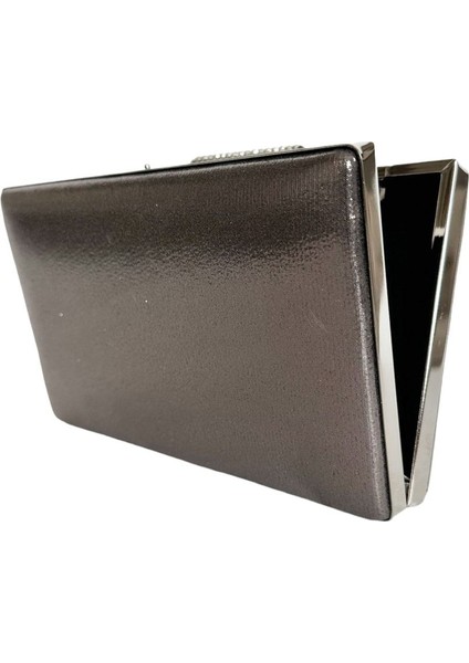 Platin Antrasit Gri Renk Taşlı Kasa Abiye Çanta Gece Çantası Düğün Nişan Çantası El Çantası modelleri