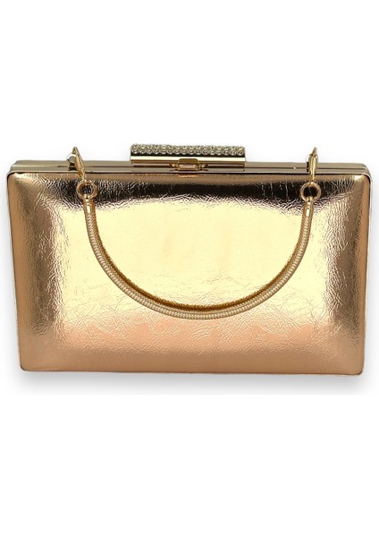 Rose Gold Kırışık Rugan Abiye Çantası Gece Çantası Düğün Nişan Kına Çantası modelleri