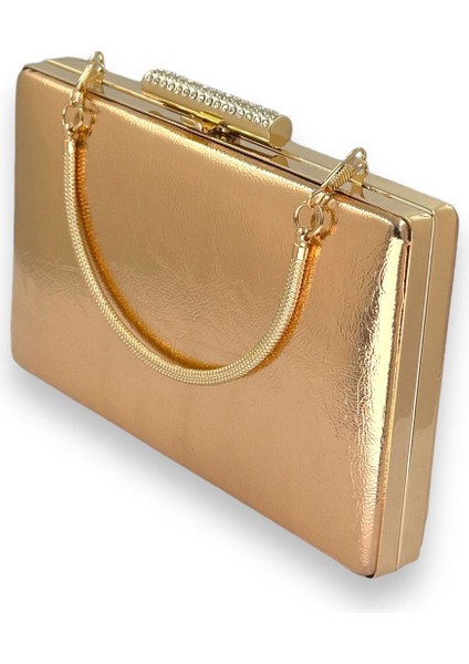 Rose Gold Kırışık Rugan Abiye Çantası Gece Çantası Düğün Nişan Kına Çantası fırsatları