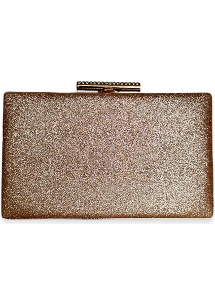 Gümüş Lame Renk Simli Abiye Çanta Gece Çantası Düğün Çantası