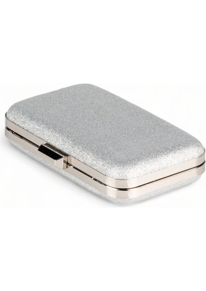 Gümüş Lame Renk Simli Kumsim Abiye Çanta Gece Çantası Düğün Çantası El Çantası modelleri