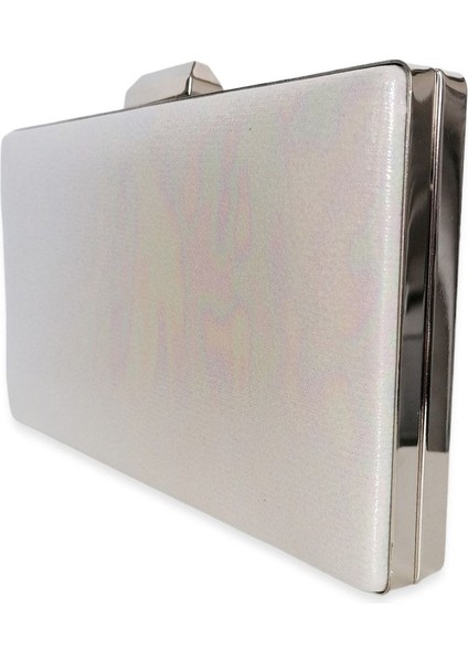 Sedef Ekru Inci Beyazı Sıvama Saten Abiye Çanta Gece Çantası Düğün Çantası El Çantası indirimleri